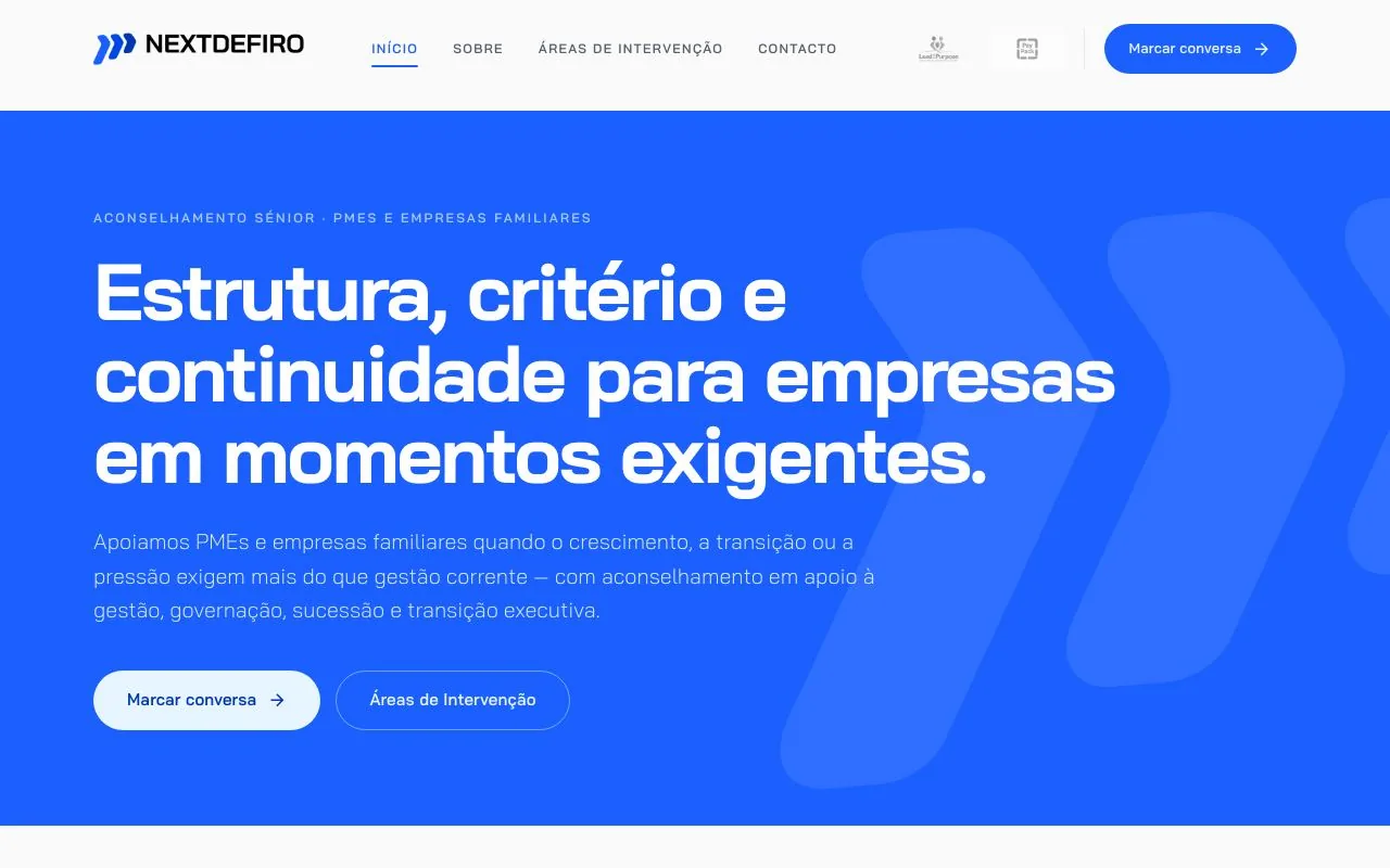 Ecrã de NextDefiro
